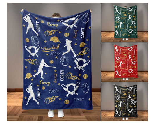 Custom Baseball Collage Blanket