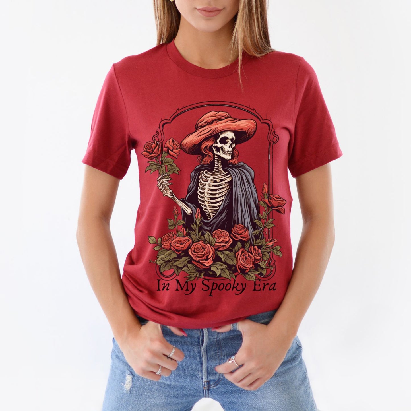 Spooky Era Skeleton Shirt Floral Skeleton T Shirt