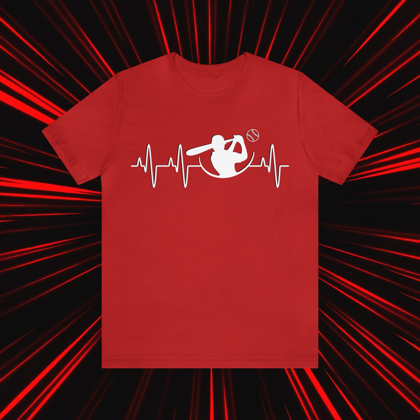 Baseball Heartbeat Graphic T-Shirt