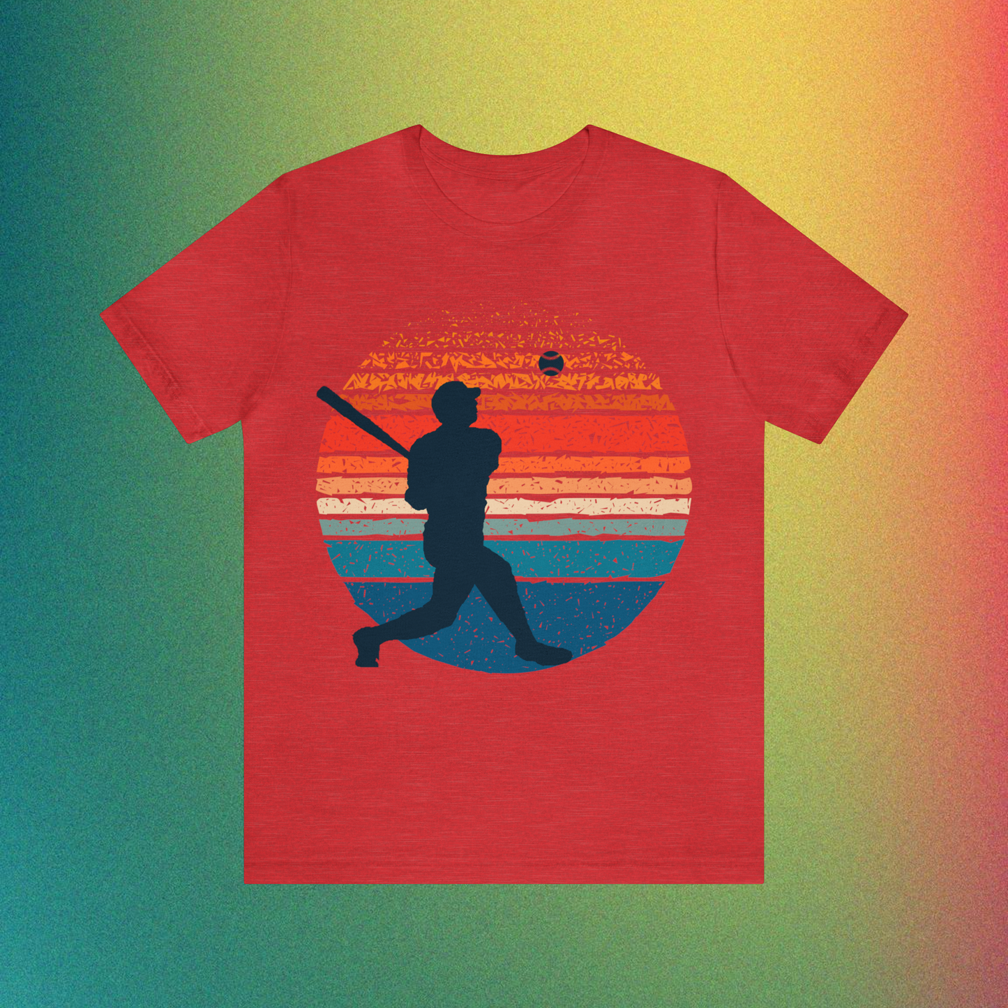 Sunset Silhouette Graphic Baseball T-Shirt