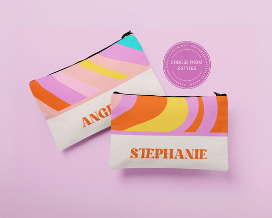 Personalized Retro Pencil Case Back to School Gift