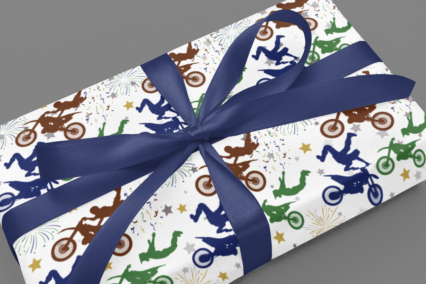 Dirtbike Wrapping Paper Roll Dirtbike Rider Gift Wrap