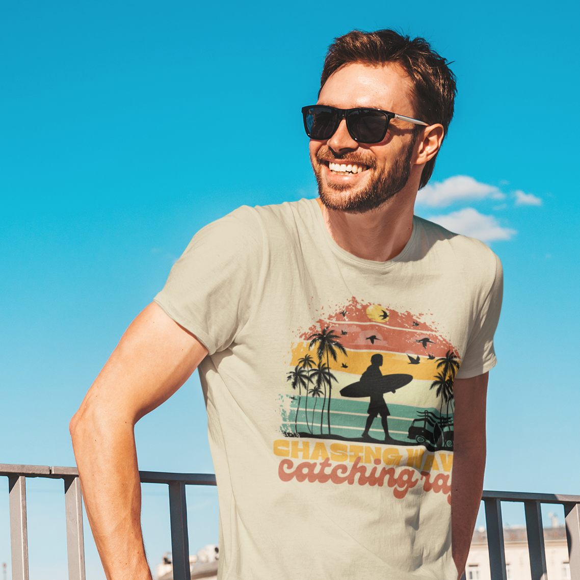 Unisex Retro Summer Surfing Beach Shirt