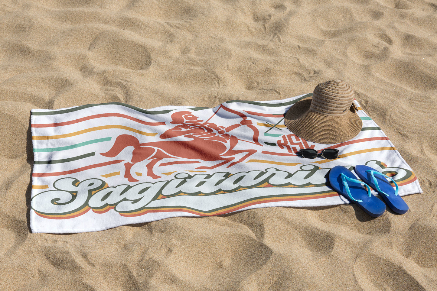 Personalized Sagittarius Beach Towel Sagittarius Gift Ideas