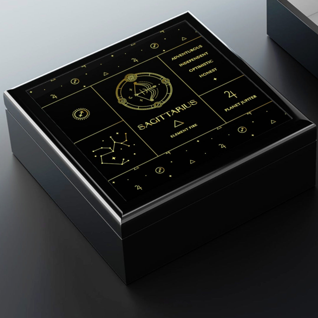 Sagittarius Jewelry Organizer Keepsake Box