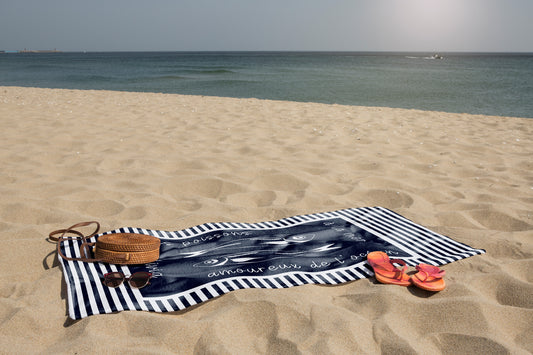 Fisherman Chic À la Mer French-Inspired Beach Towel