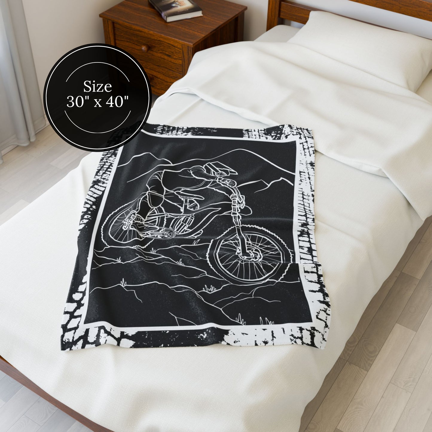 Personalized Mountain Bike Blanket