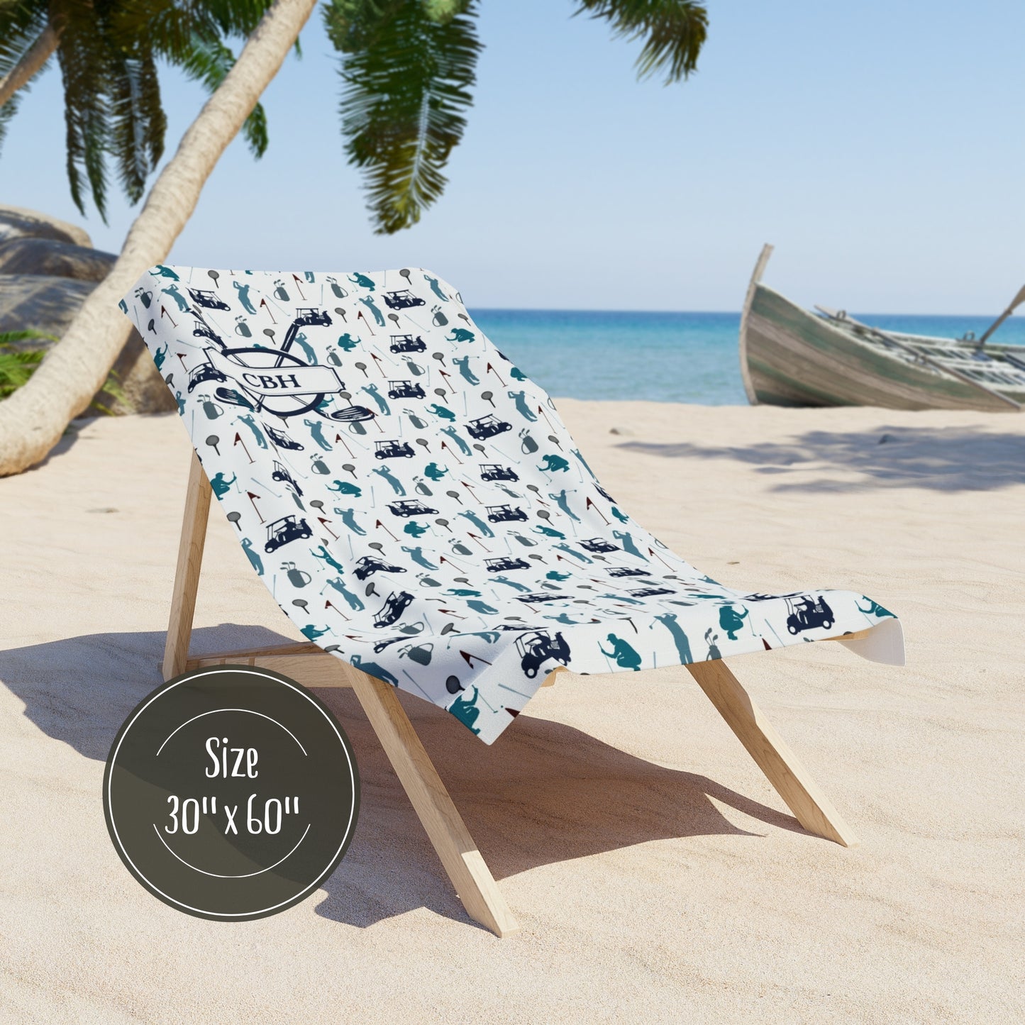 Personalized Golf Beach Towel