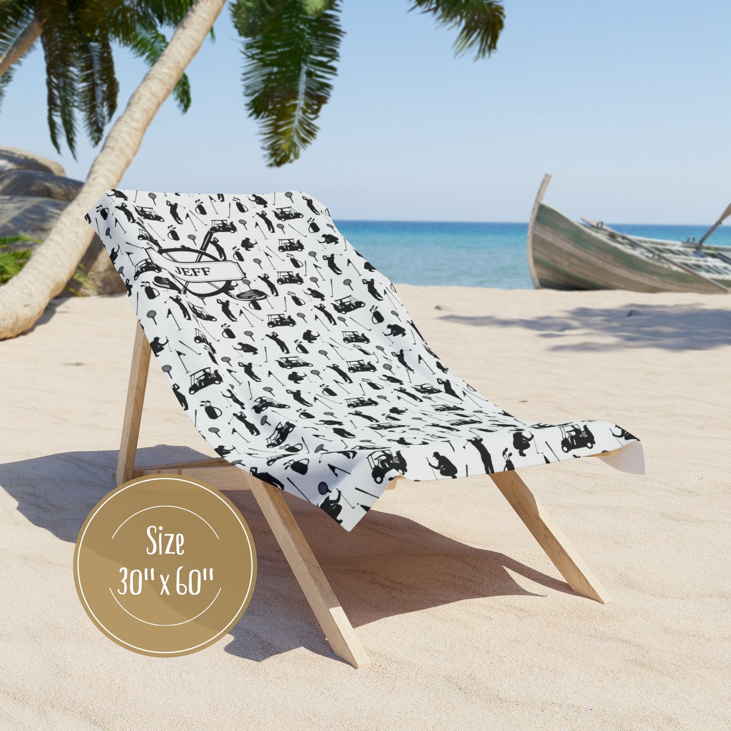 Personalized Golf Beach Towel