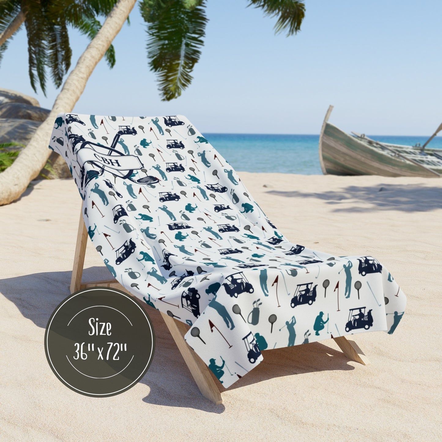 Personalized Golf Beach Towel
