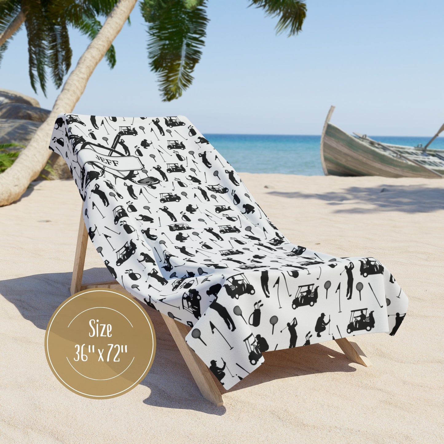 Personalized Golf Beach Towel
