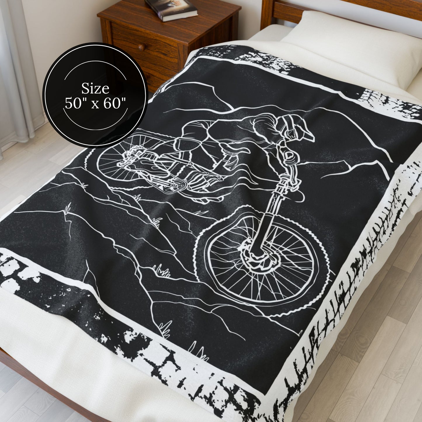 Personalized Mountain Bike Blanket