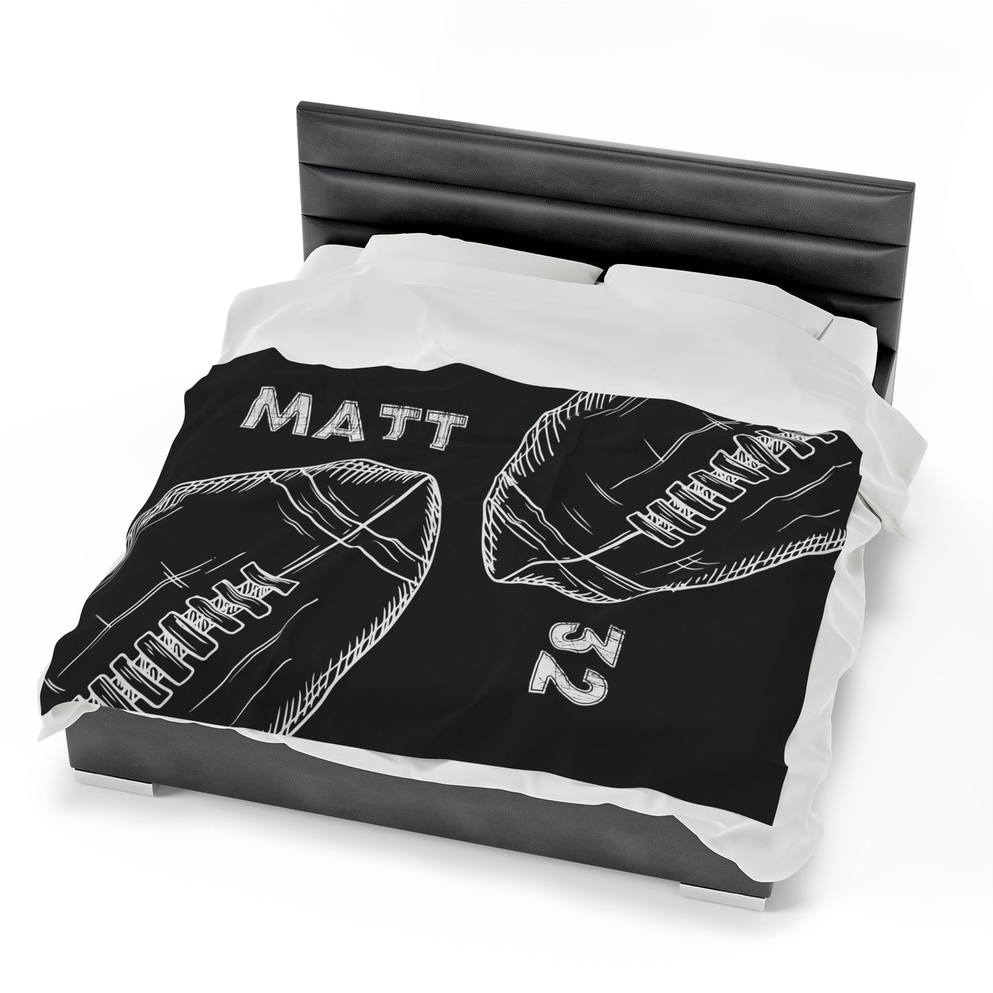 Custom Football Blanket Football Player Gift