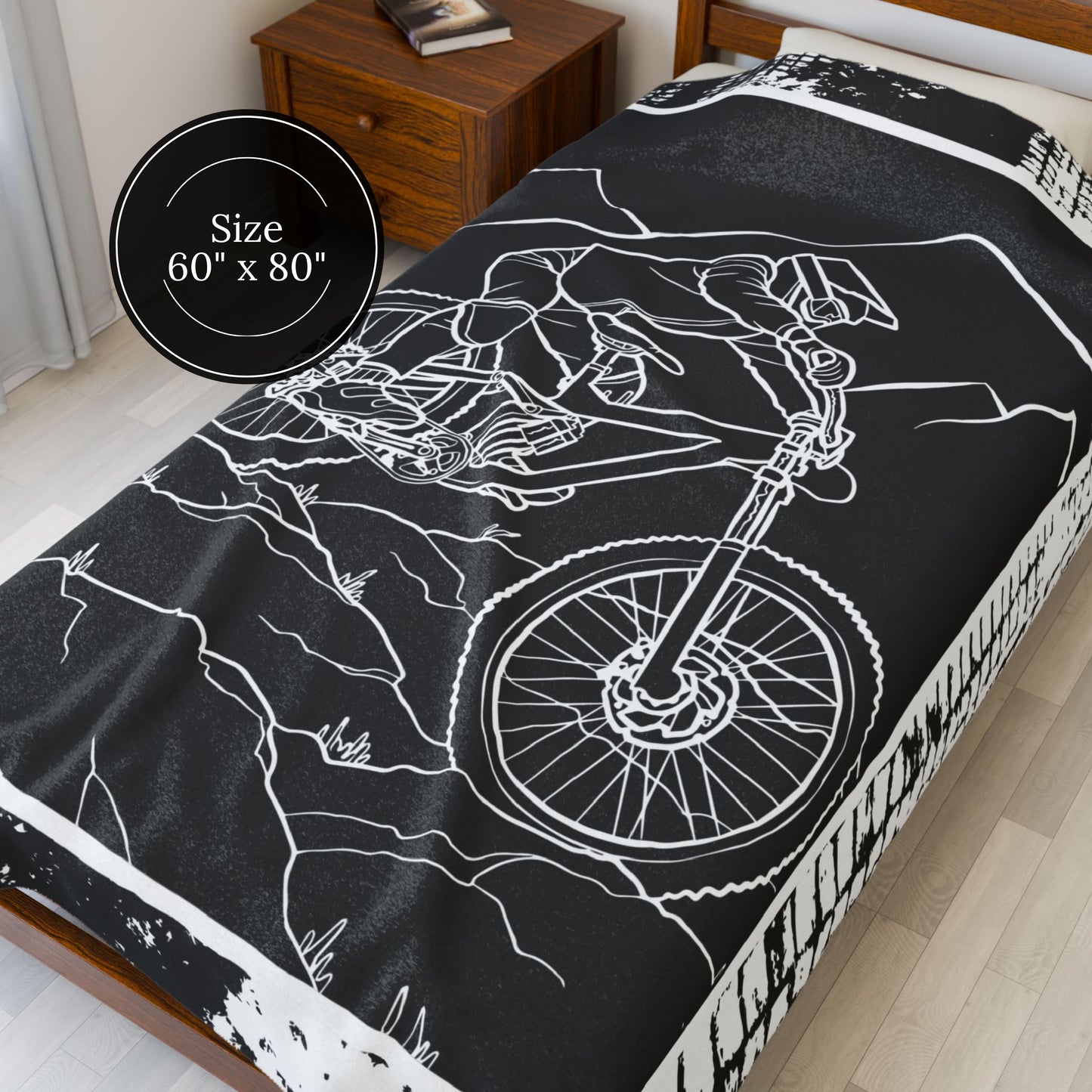 Personalized Mountain Bike Blanket
