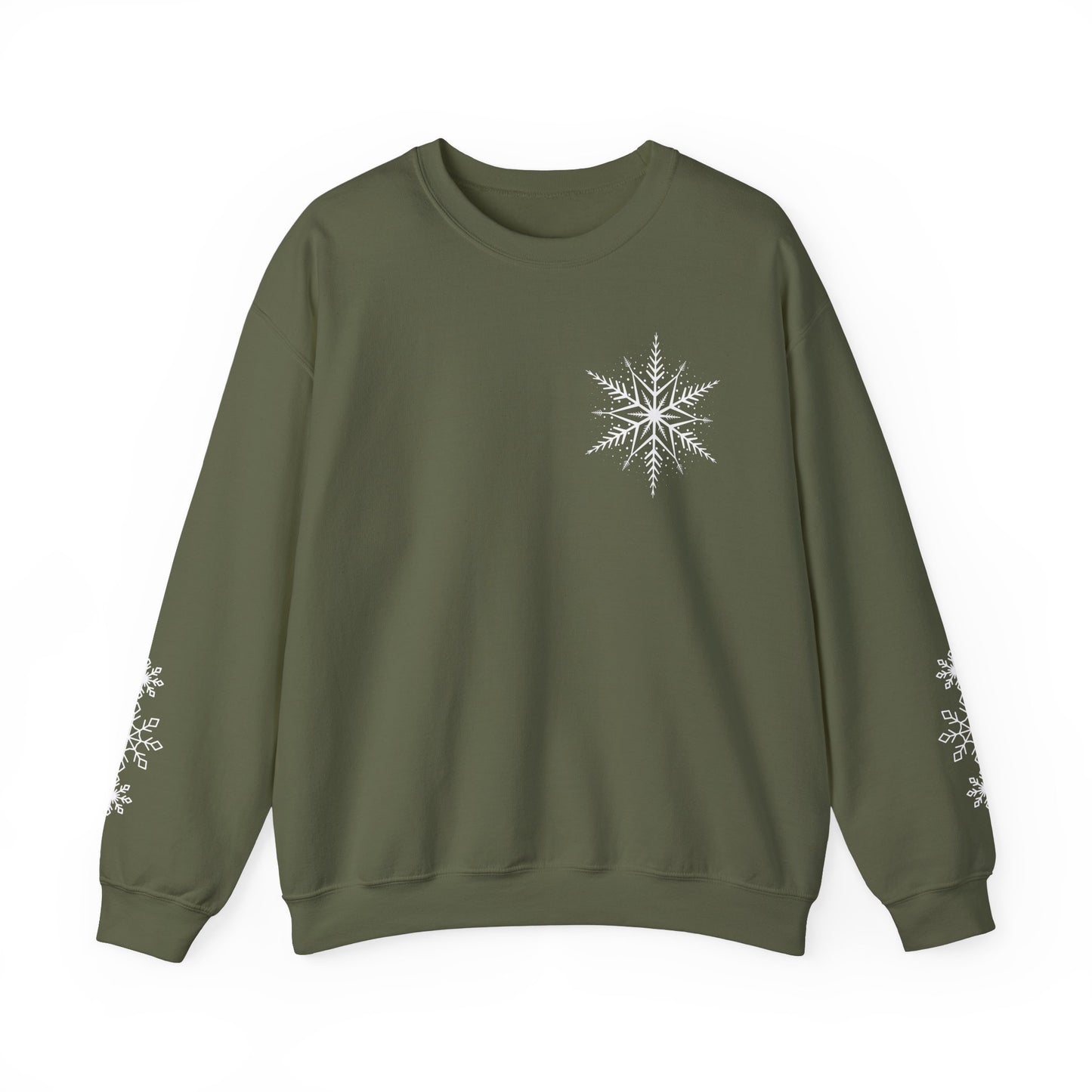 Snowflake Sweatshirt With Sleeve Design