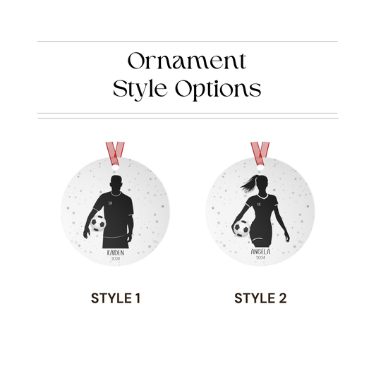 Personalized Soccer Ornament Customized Soccer Christmas Ornament