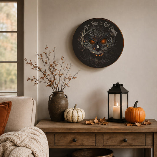 Spooky Halloween Hanging Wall Clock
