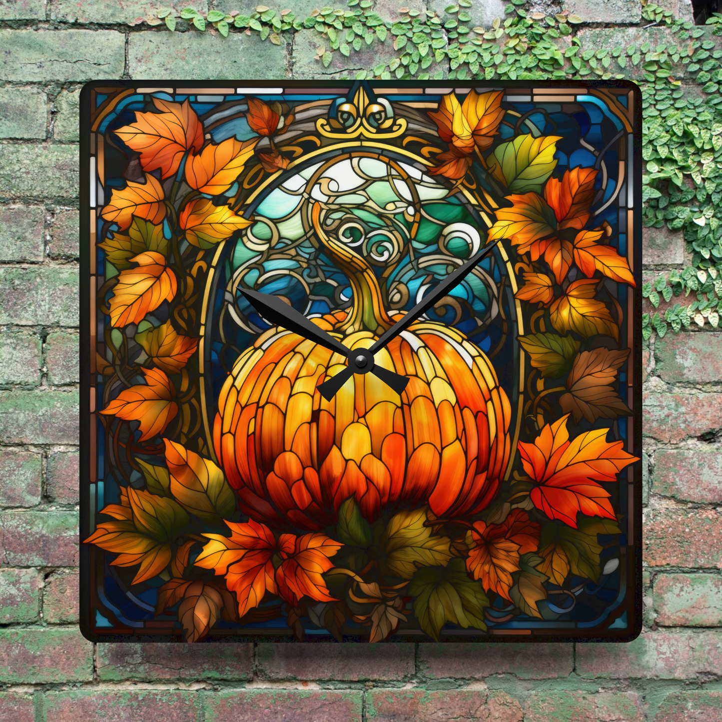 Rustic Halloween Decor Halloween Living Room Wall Clock Rustic Pumpkin Fall Decorations Farmhouse Halloween Decor Rustic Clock New Home Gift