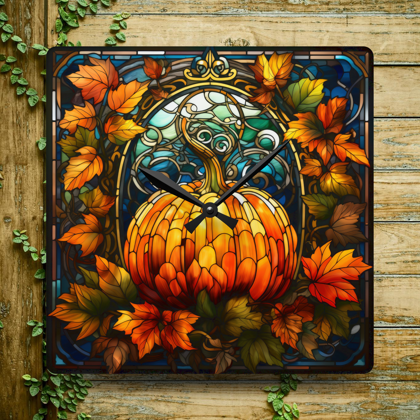 Rustic Halloween Decor Halloween Living Room Wall Clock Rustic Pumpkin Fall Decorations Farmhouse Halloween Decor Rustic Clock New Home Gift