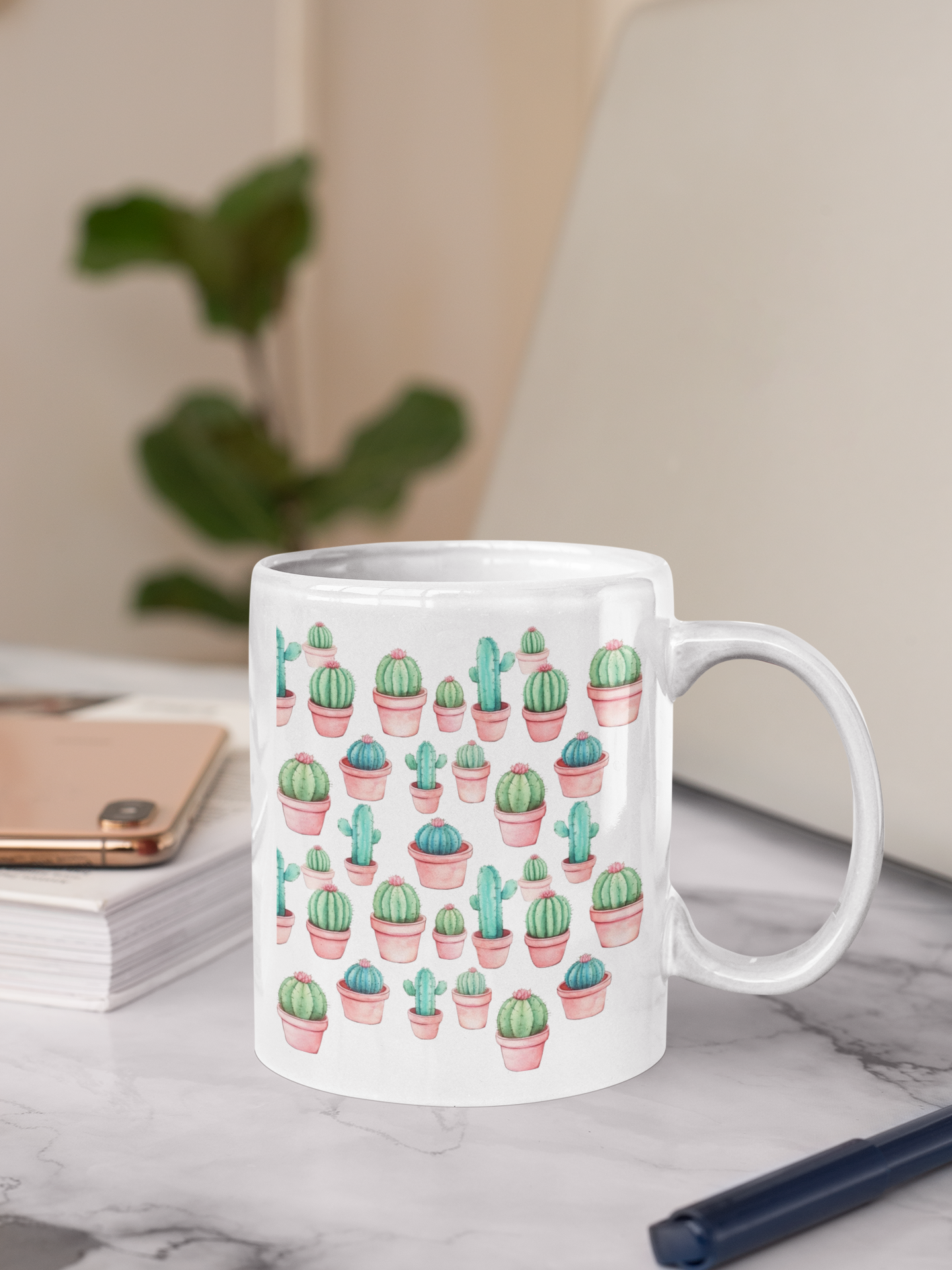 Cactus Coffee Mug Cactus Lover Gift Plant Lady Mug Gifts For Her 11oz Ceramic Coffee Mug Gifts For Him Succulent Mug Cactus Gifts Nature Mug