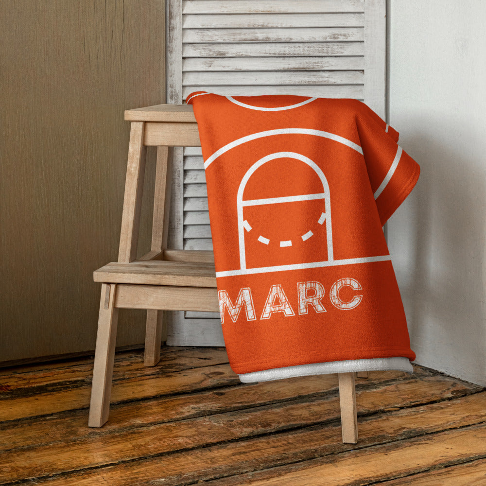 Custom Basketball Beach Towel Personalized Basketball Gift
