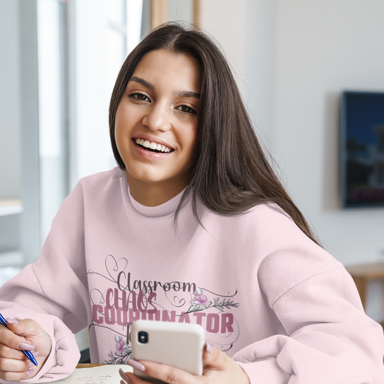 Floral Teacher Sweatshirt Gift For Her Funny Chaos Coordinator Back to School Shirt For Teachers New Teacher Gift Substitute Teacher Gift