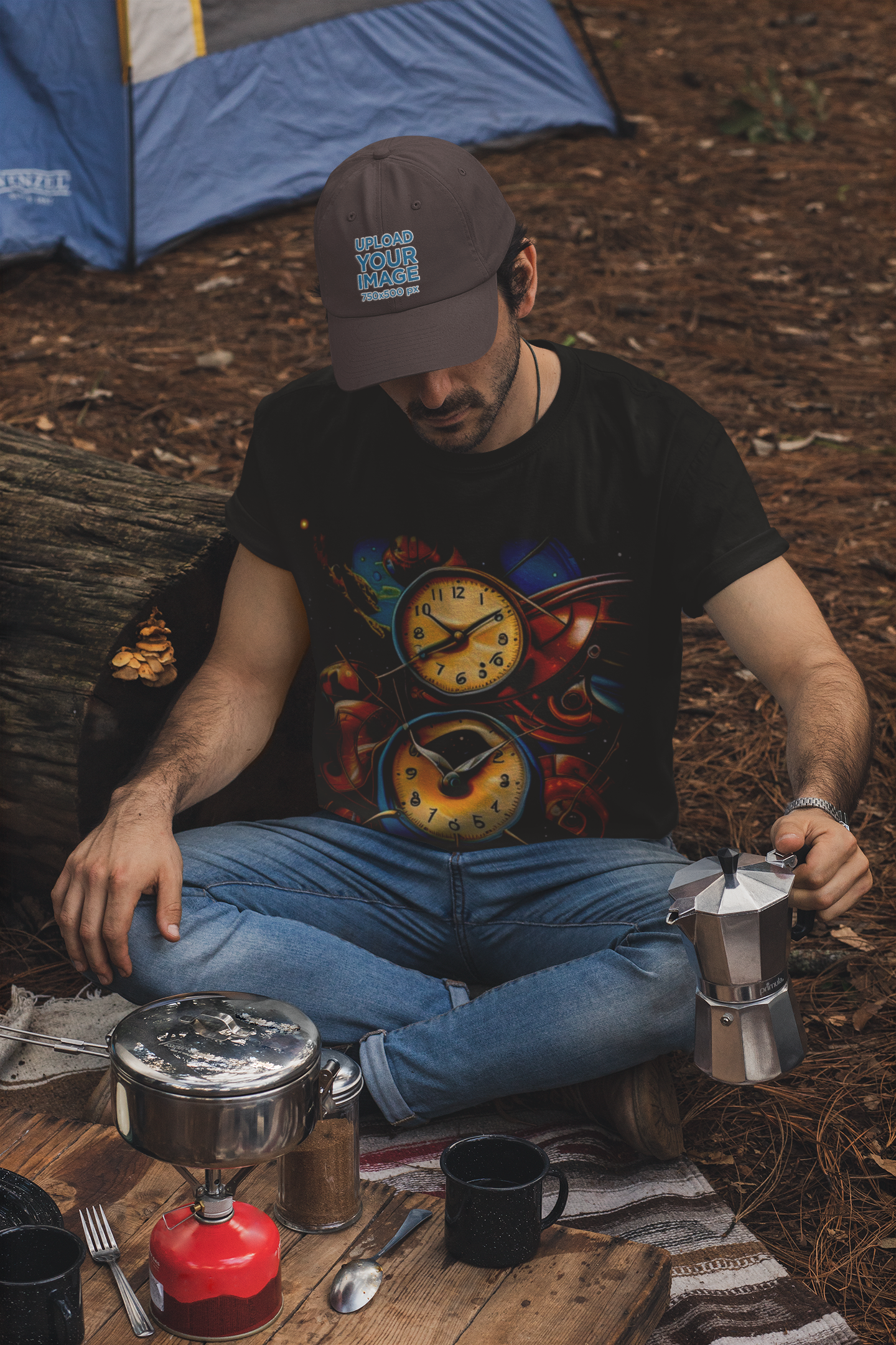 Time Space Graphic T Shirt Gift for Dad One of a Kind Cosmic Self Care Shirt Boyfriend Gift for Him Unique Clock T-Shirt