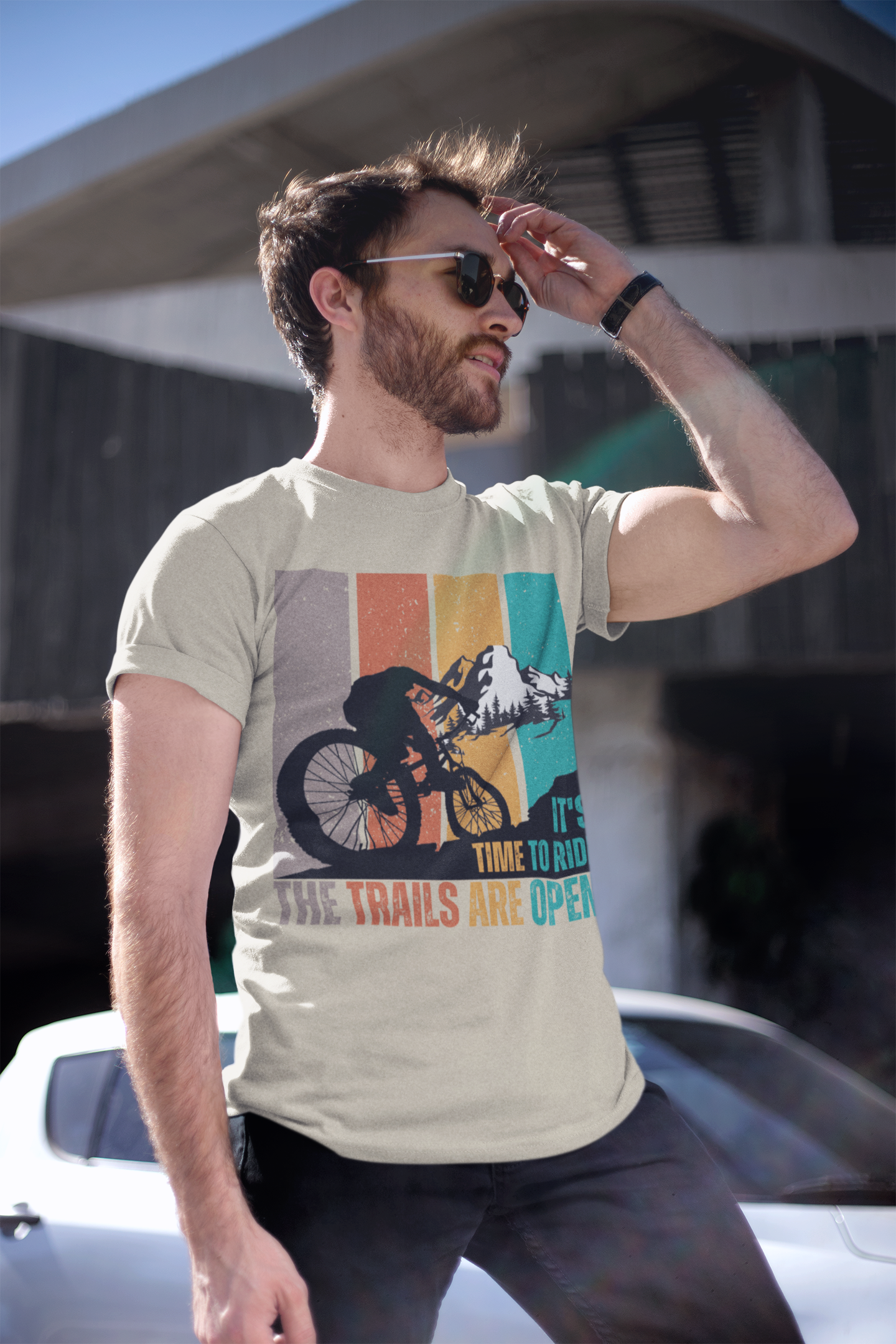 Mountain Bike Shirt Cyclist Gift For Him Witty Retro Mountain Bike Gift for Son Cycling T Shirt Trail Riding Tee Gifts For Athletic Men