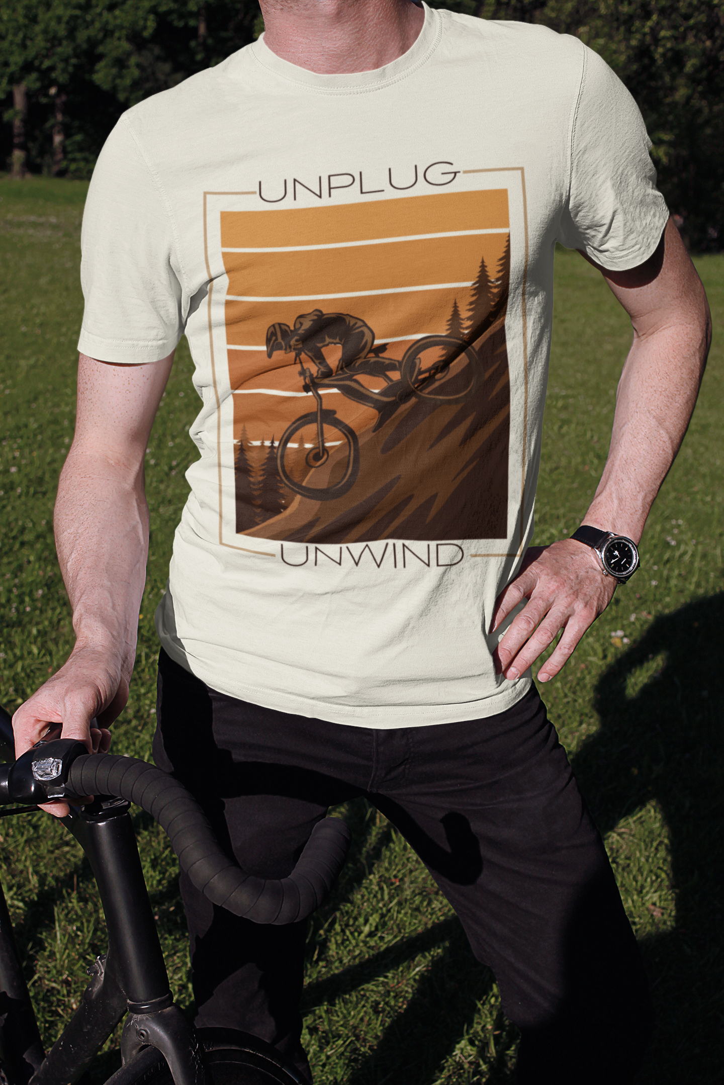 Mountain Bike Graphic Tee Shirt