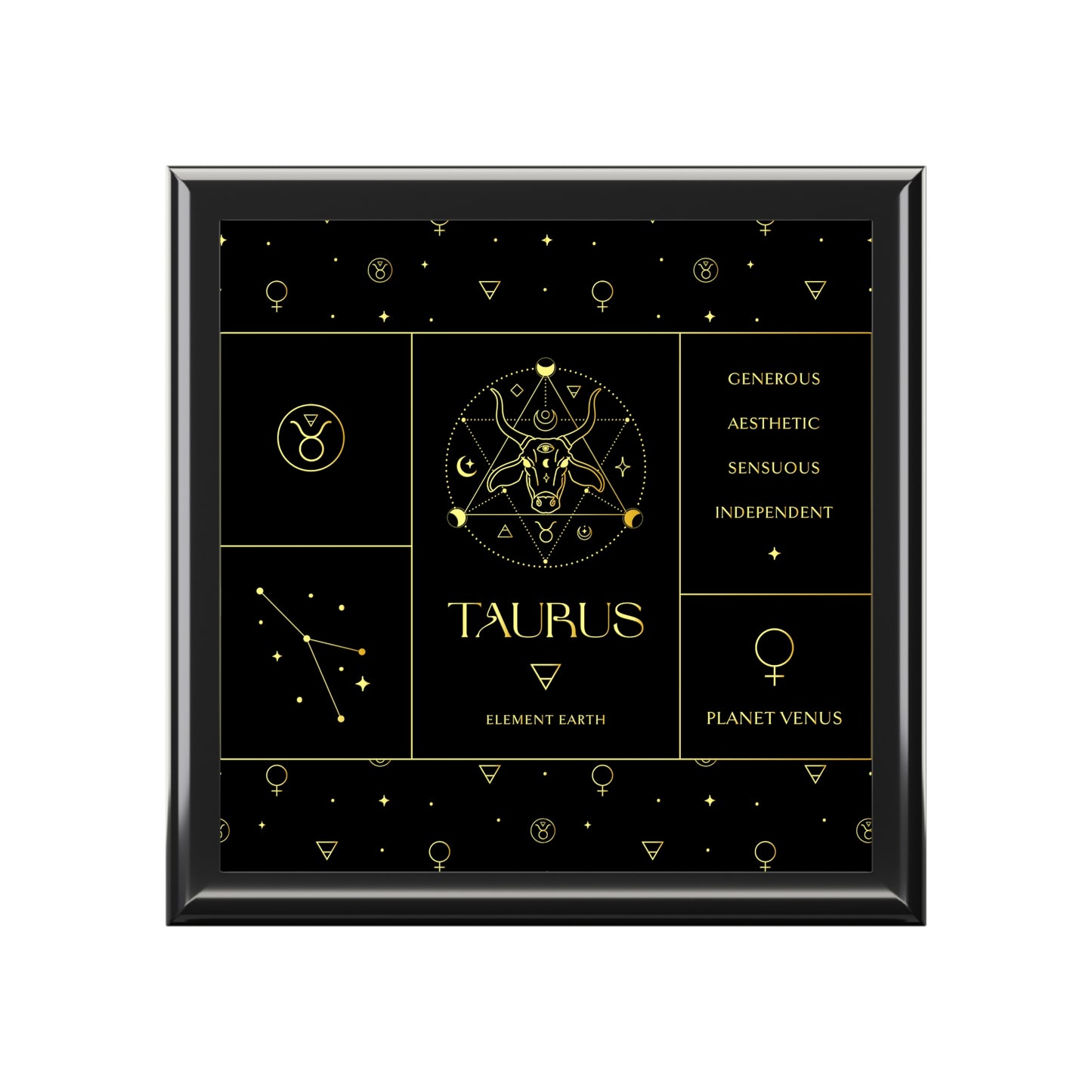 Taurus Jewelry Organizer Keepsake Box