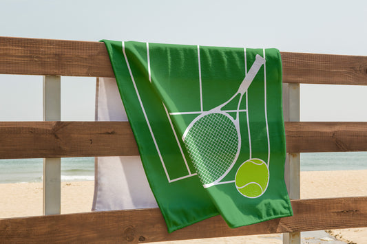 Personalized Tennis Beach Towel Custom Tennis Gift