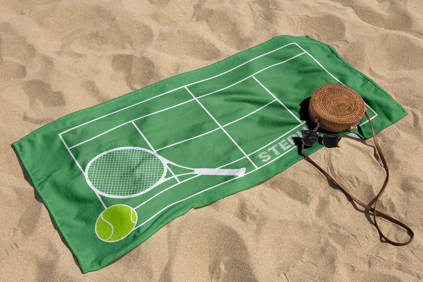 Personalized Tennis Beach Towel Custom Tennis Gift