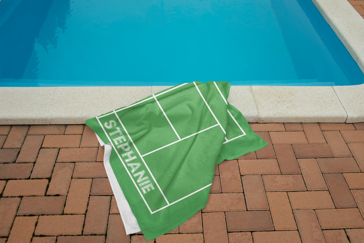 Personalized Tennis Beach Towel Custom Tennis Gift