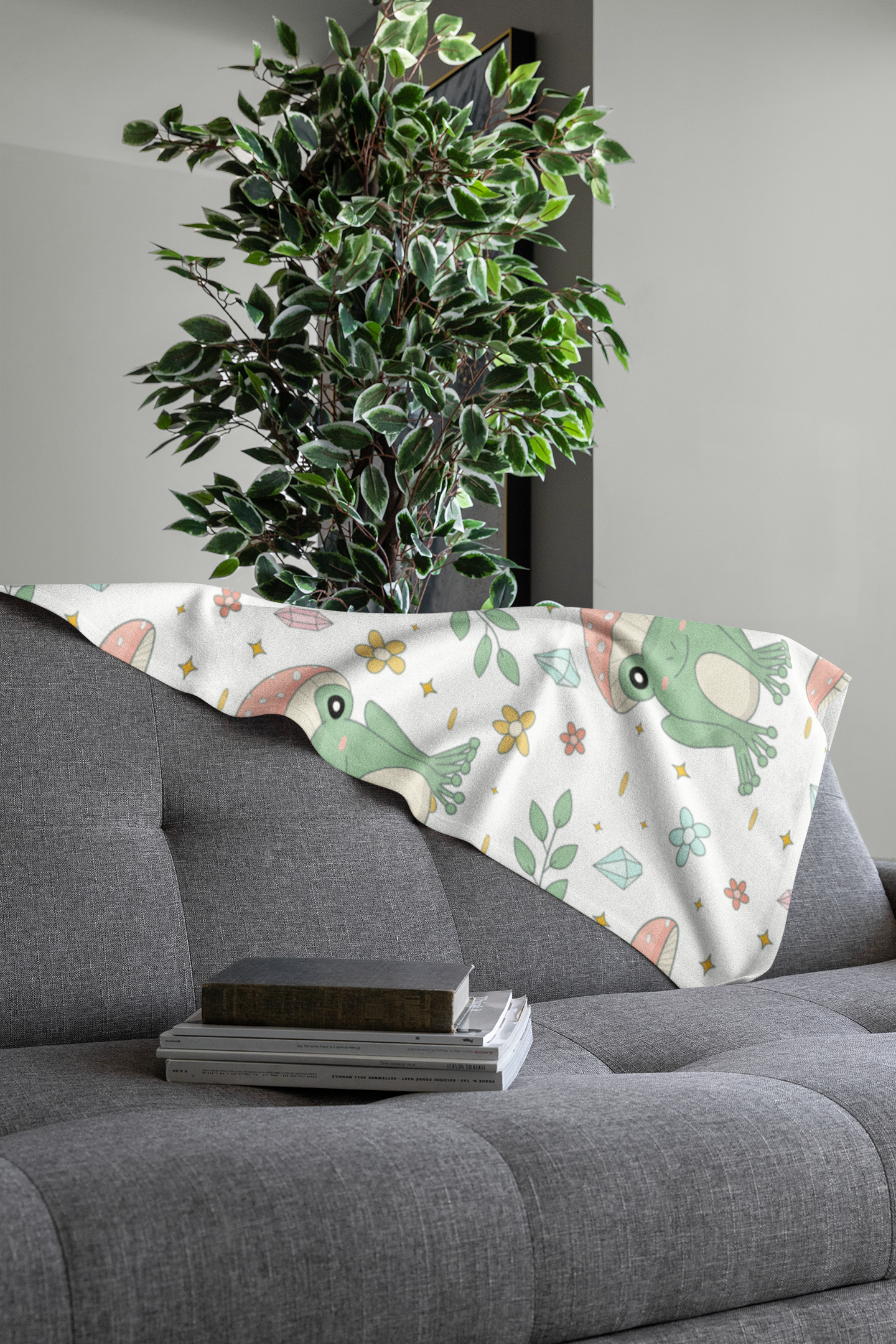 Frog Cottagecore Blanket Soft Cozy Fall Blanket Pastel Sofa Throw Blanket Aesthetic Cottagecore Blanket