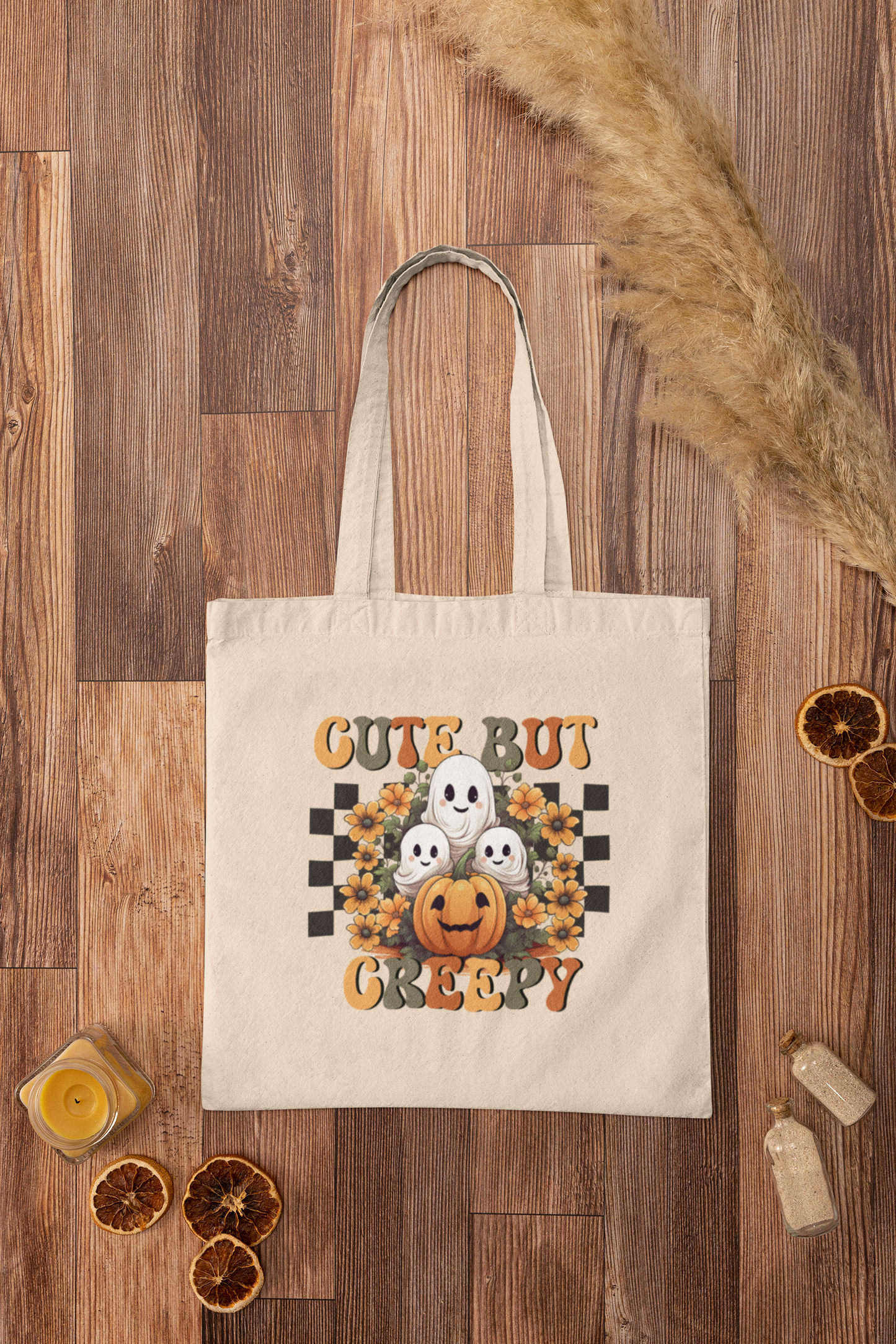 Cute Ghosts Trick or Treat Bag Halloween Tote Bag, Halloween Candy Bag Fall Tote Bag Halloween Goodie Bag Halloween Bag