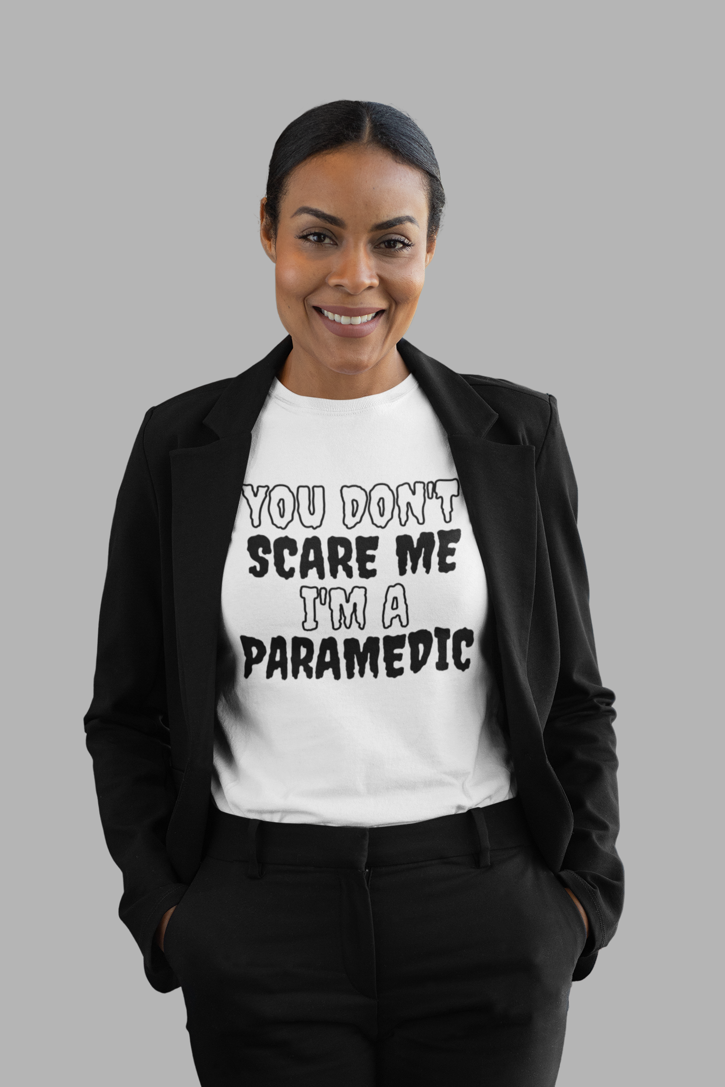 You Don't Scare Me Funny Paramedic Shirt Halloween Unisex Short Sleeve Tee Shirt