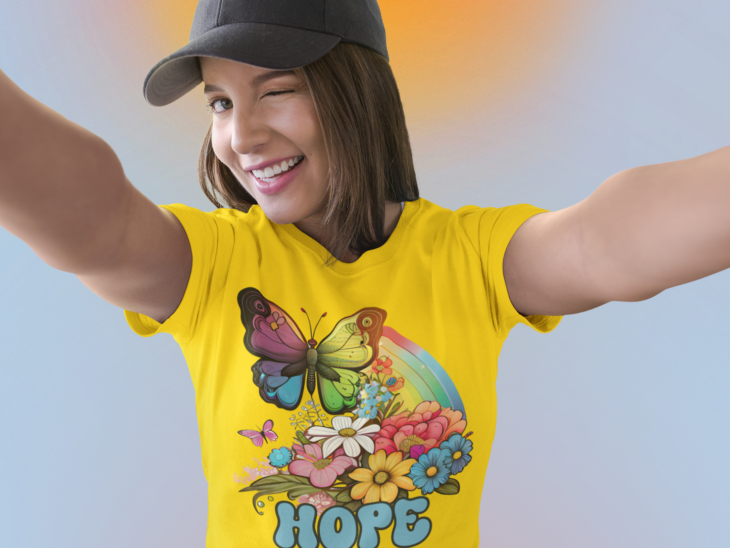 Retro Butterfly Shirt Gift For Her Rainbow Shirt Gift For Daughter Butterfly T Shirt Mom Gift Colorful Butterfly Hope Shirt Gift For Friend