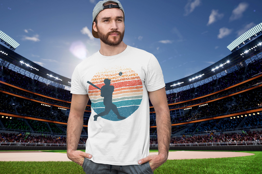 Sunset Silhouette Graphic Baseball Shirt