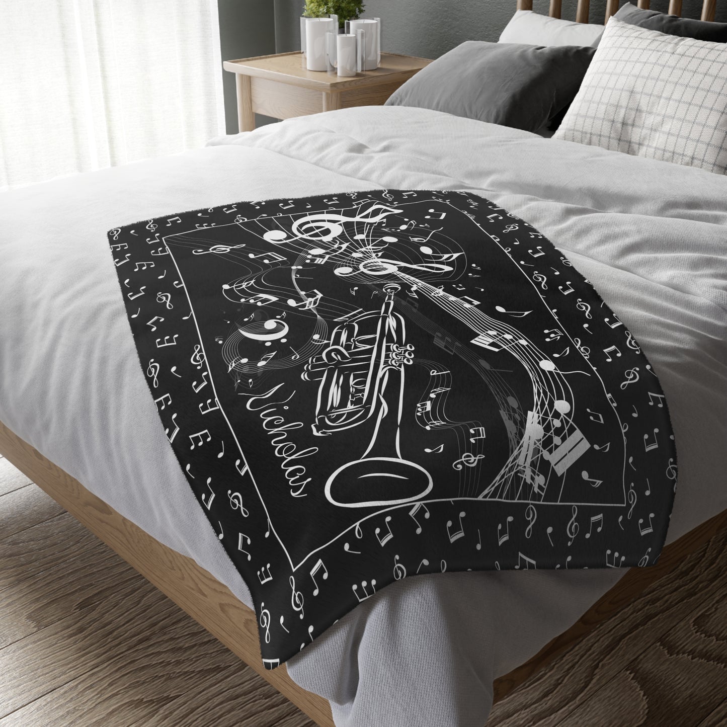 Personalized Trombone Blanket Trombone Player Gift