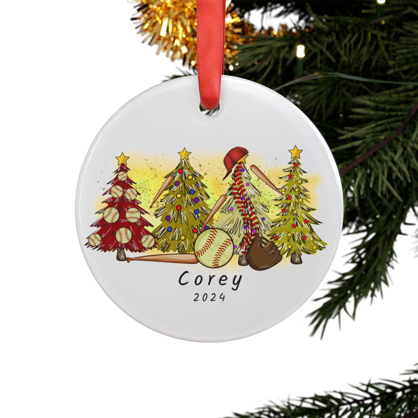 Personalized Baseball Ornament