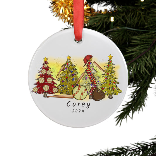 Personalized Baseball Ornament