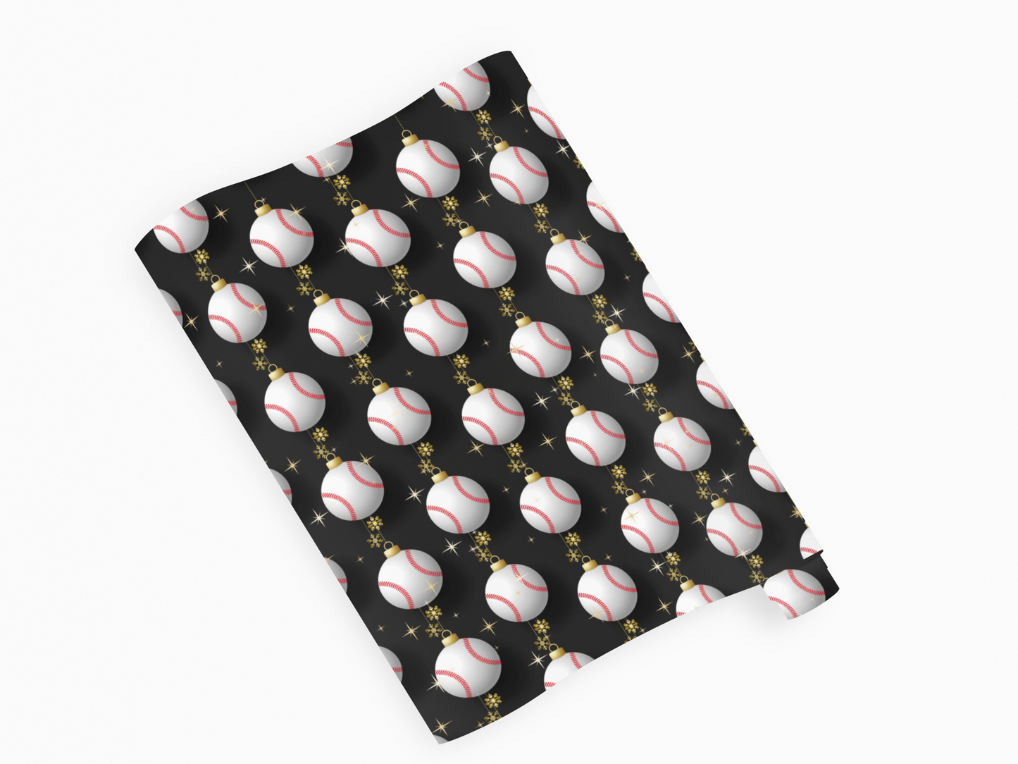 Christmas Baseball Wrapping Paper