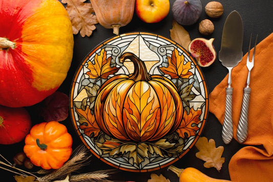 Pumpkin Plates Autumn Decor Fall Decor