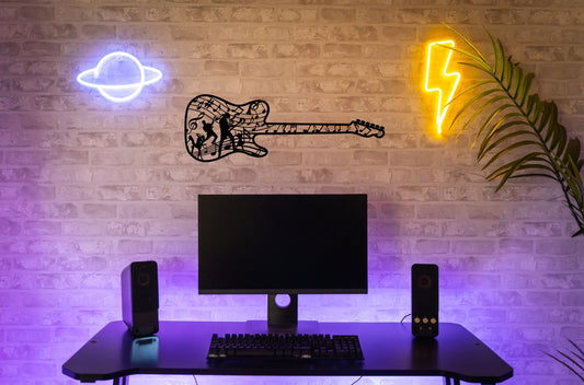 Metal Guitar Wall Art Music Wall Decor