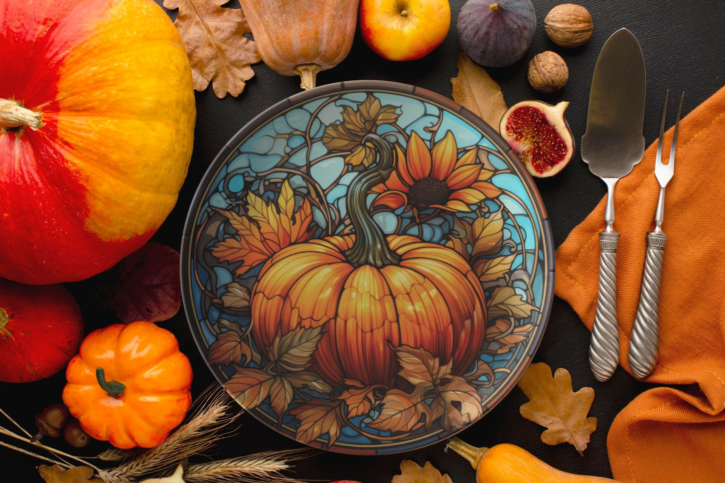 Thermosaf Polymer Plastic Pumpkin Plates