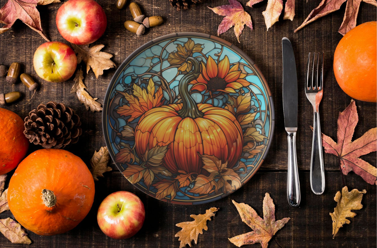 Thermosaf Polymer Plastic Pumpkin Plates