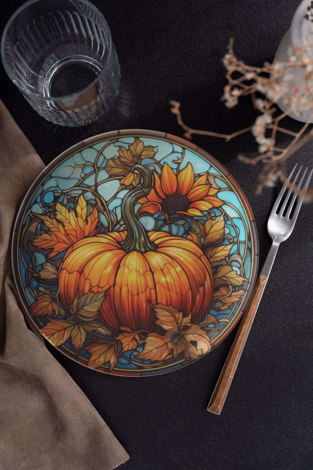 Thermosaf Polymer Plastic Pumpkin Plates