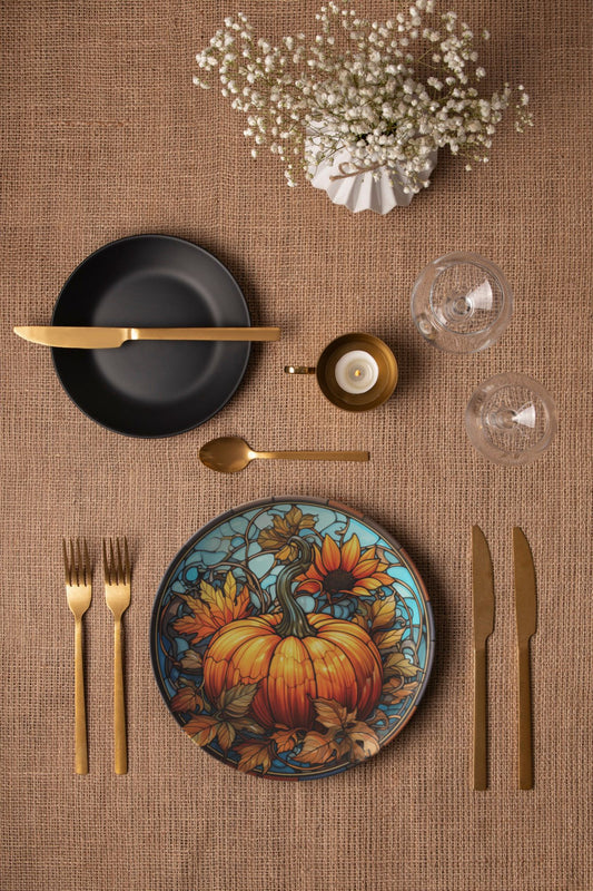 Thermosaf Polymer Plastic Pumpkin Plates