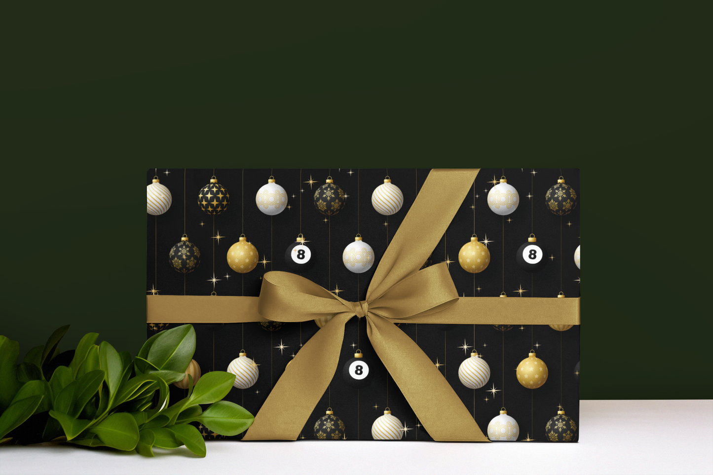 Billiards Christmas Wrapping Paper