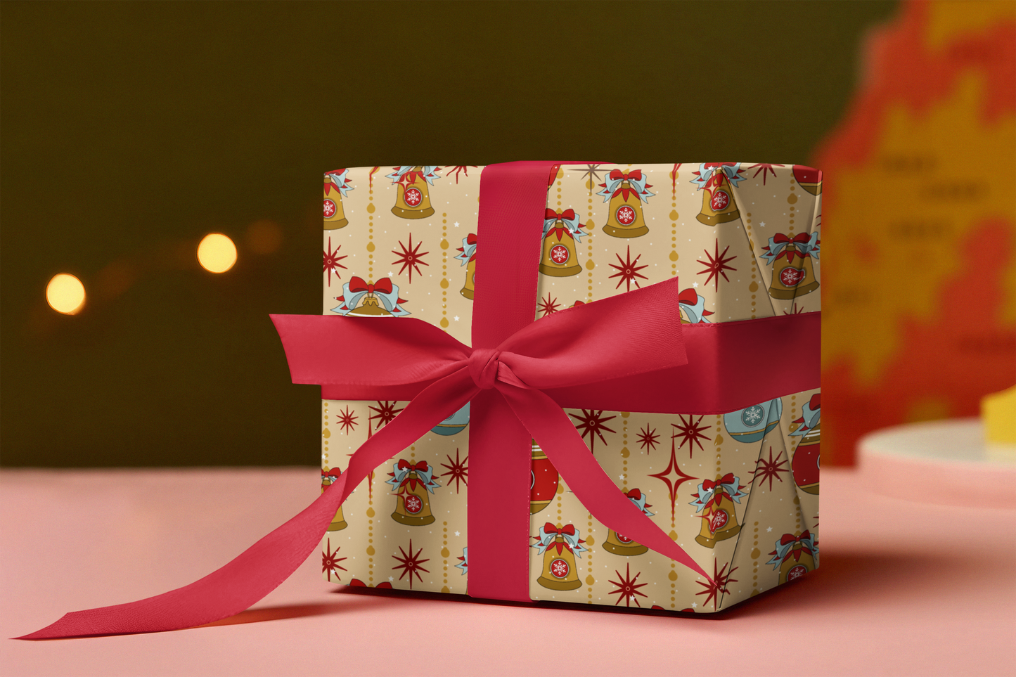 Retro Christmas 70s Wrapping Paper